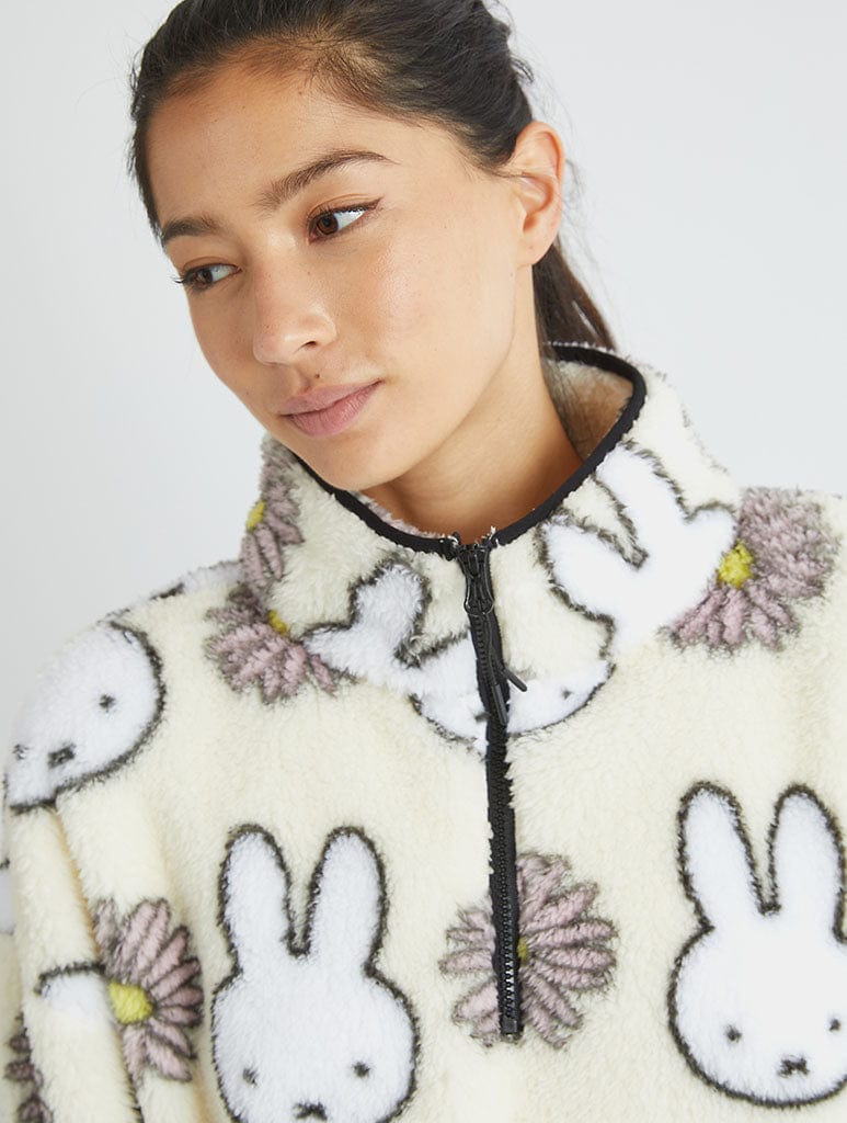 Miffy x Skinnydip Flower Longline Fleece Coats & Jackets Skinnydip London