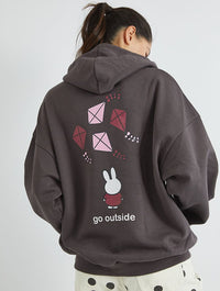 Miffy x Skinnydip Kite Hoodie in Grey Hoodies & Sweatshirts Skinnydip London