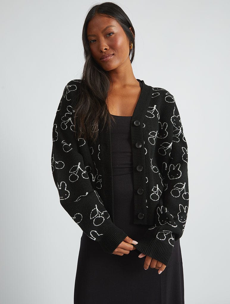 Miffy x Skinnydip Knitted Cardigan in Black Jumpers & Cardigans Skinnydip London