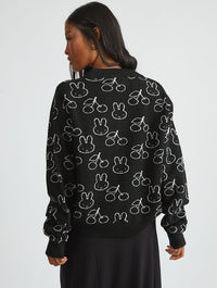 Miffy x Skinnydip Knitted Cardigan in Black Jumpers & Cardigans Skinnydip London