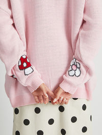 Miffy x Skinnydip Pink Flower Knitted Jumper Jumpers & Cardigans Skinnydip London