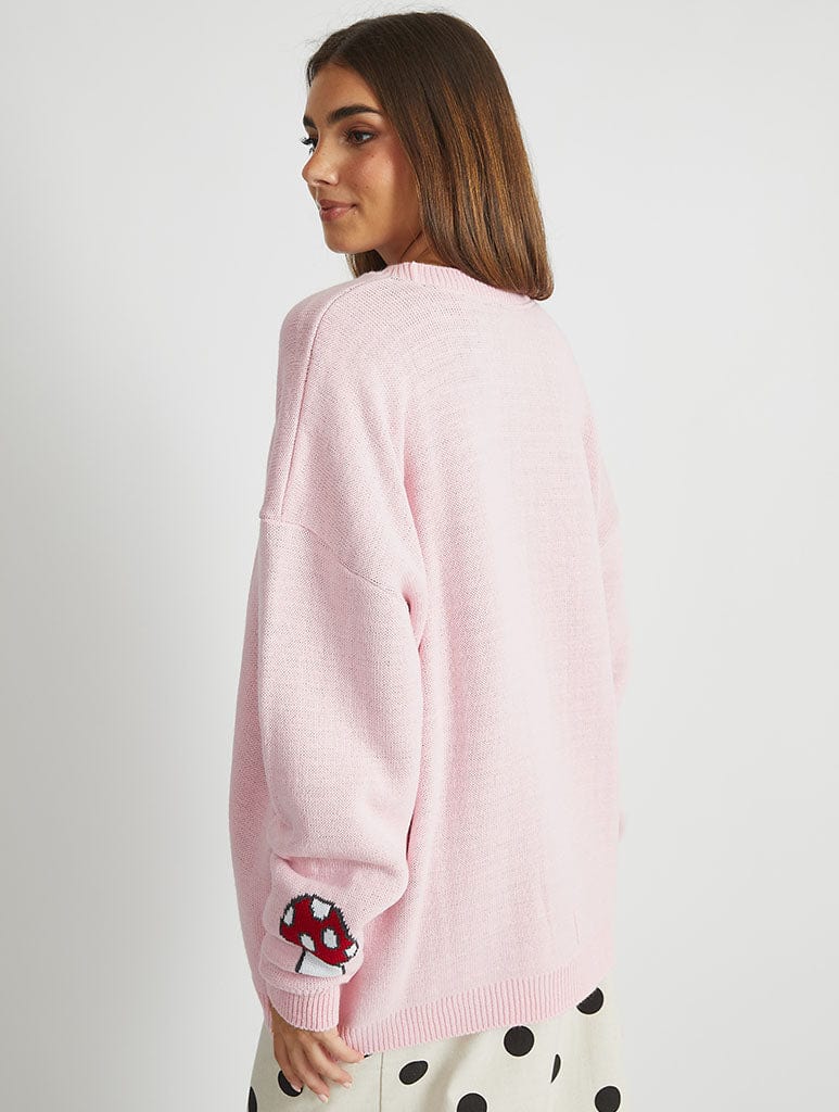 Miffy x Skinnydip Pink Flower Knitted Jumper Jumpers & Cardigans Skinnydip London
