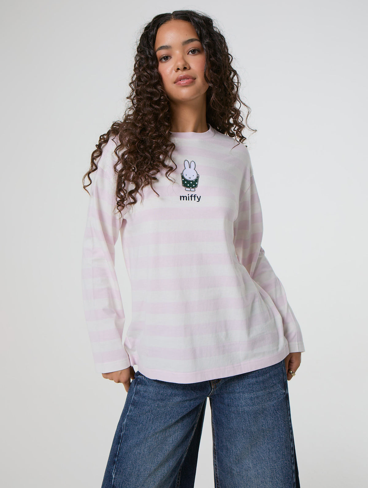 Miffy x Skinnydip Pink Stripe Long Sleeve Top Tops & T-Shirts Skinnydip London