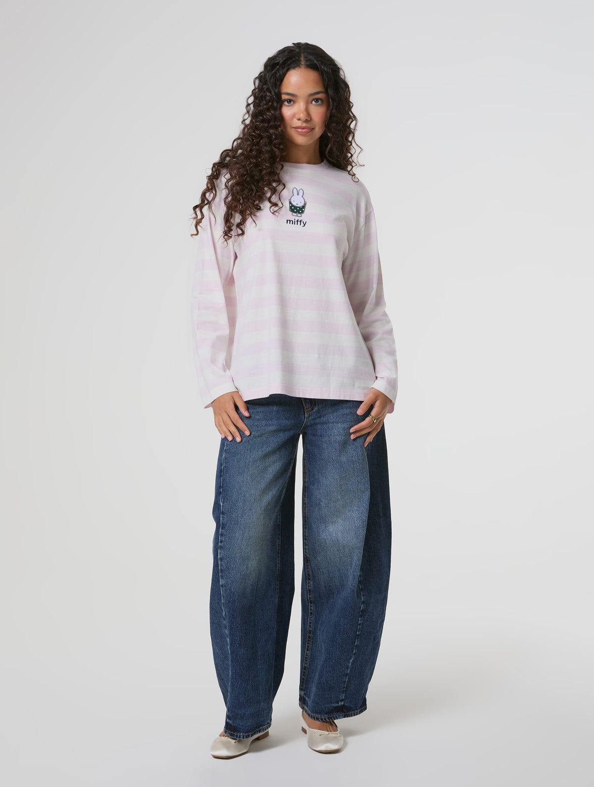 Miffy x Skinnydip Pink Stripe Long Sleeve Top Tops & T-Shirts Skinnydip London