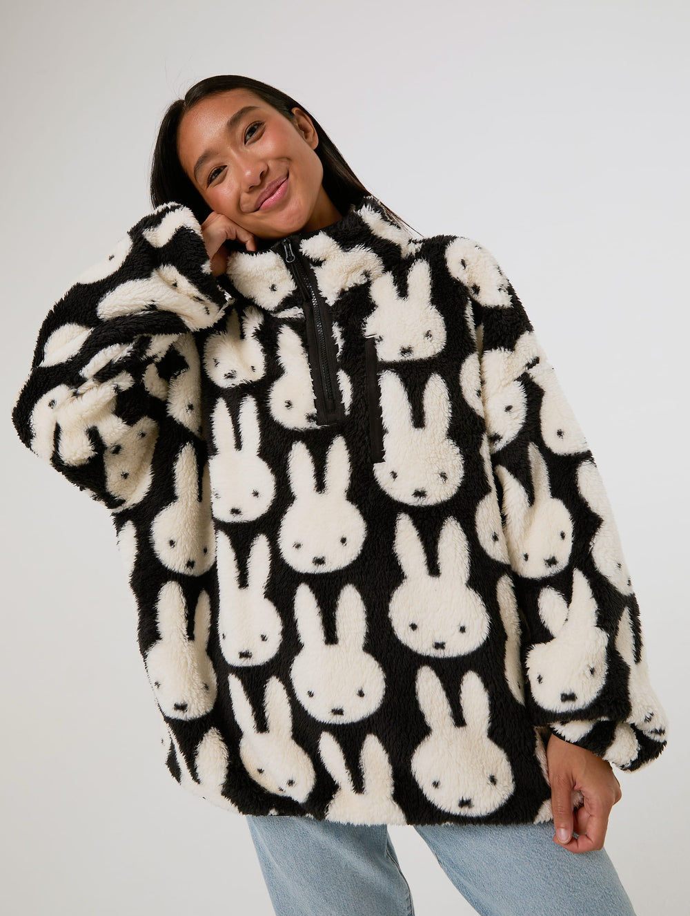 Miffy x Skinnydip Repeat Black Jacket Clothing : Jacket : Outerwear Skinnydip London