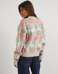 Miffy x Skinnydip Stripe Knitted Cardigan Jumpers & Cardigans Skinnydip London