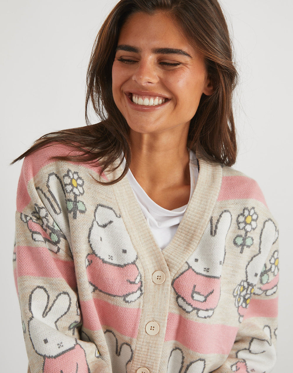 Miffy x Skinnydip Stripe Knitted Cardigan Jumpers & Cardigans Skinnydip London