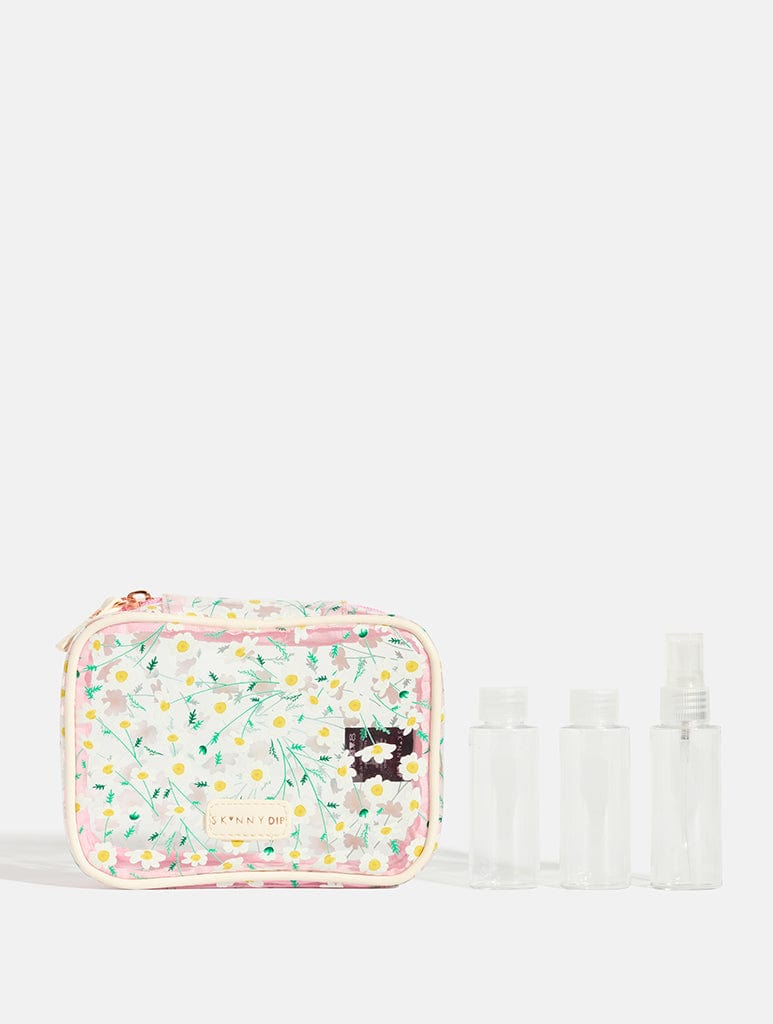 Mini Daisy Travel Makeup Bag With Bottles Makeup Bags & Washbags Skinnydip London