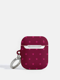 Mini Star Burgundy AirPods Case AirPods Cases Skinnydip London