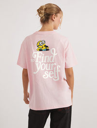 Minions x Skinnydip Lose Yourself T-Shirt In Pink Tops & T-Shirts Skinnydip London
