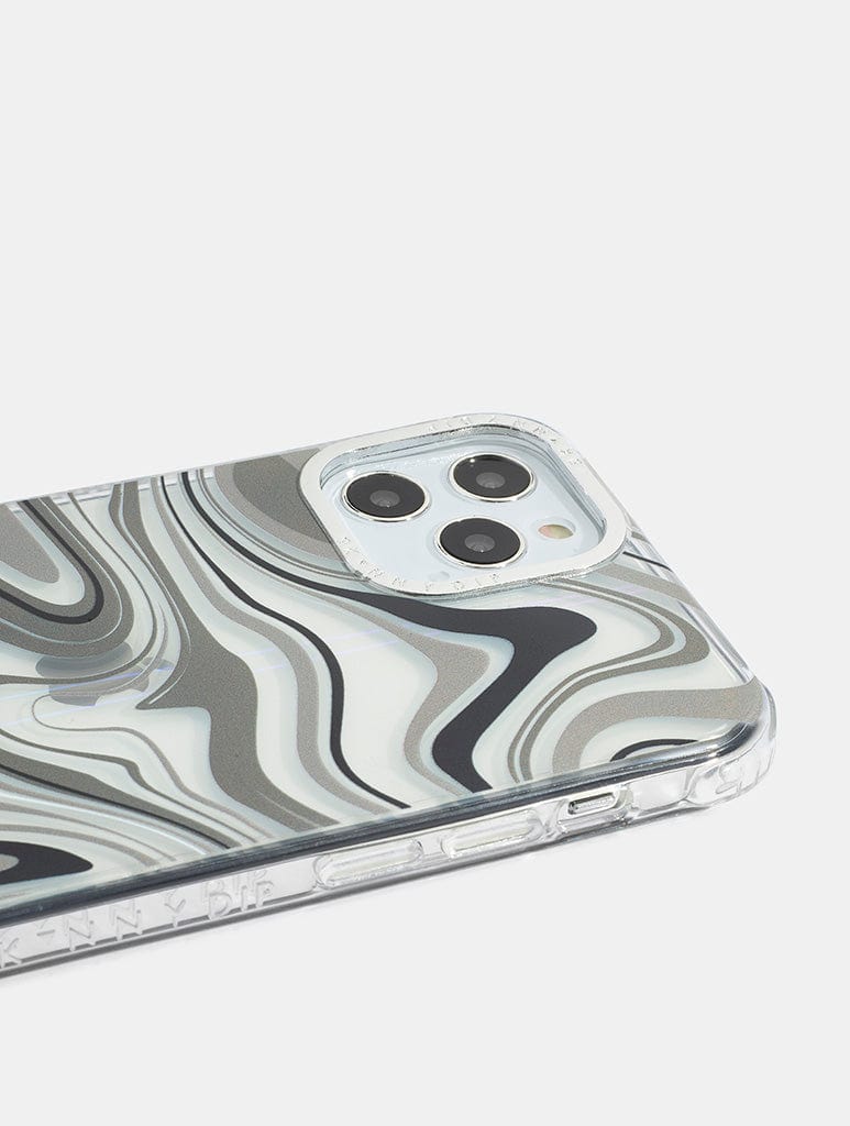 Monochrome Swirl Shock iPhone Case Phone Cases Skinnydip London