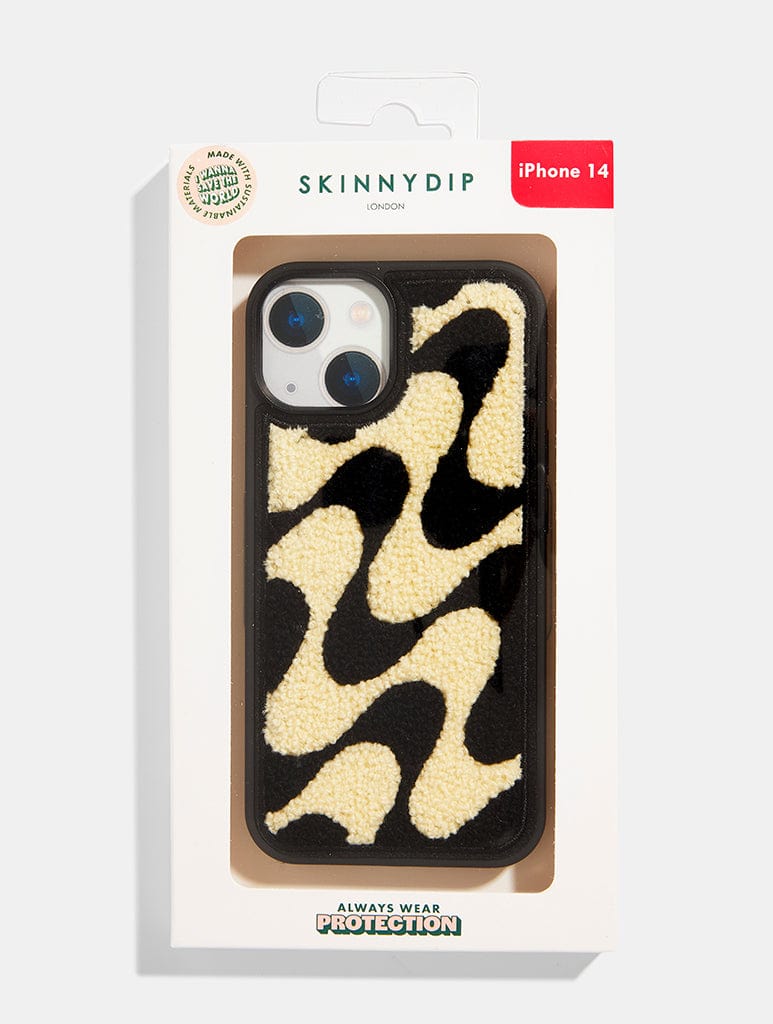 Monochrome Wave Tufted iPhone Case Phone Cases Skinnydip London