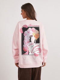 Moulin Rouge x Skinnydip Bienvenue Sweatshirt In Pink Hoodies & Sweatshirts Skinnydip London