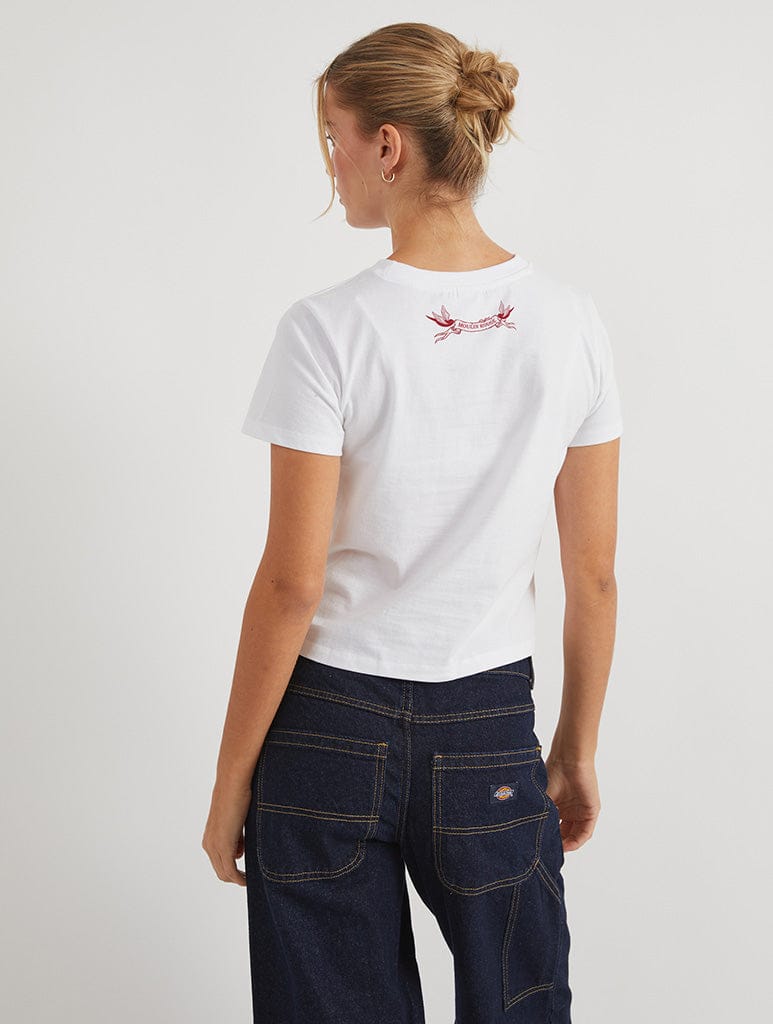 Moulin Rouge x Skinnydip Dancers Baby T-Shirt In White Tops & T-Shirts Skinnydip London