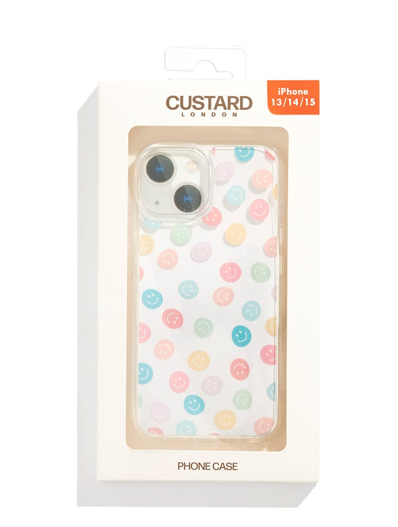 Multi Coloured Smile Face iPhone Case Phone Cases Custard London