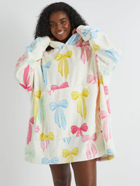 Multicolour Bow Blanket Hoodie Lingerie & Nightwear Skinnydip London