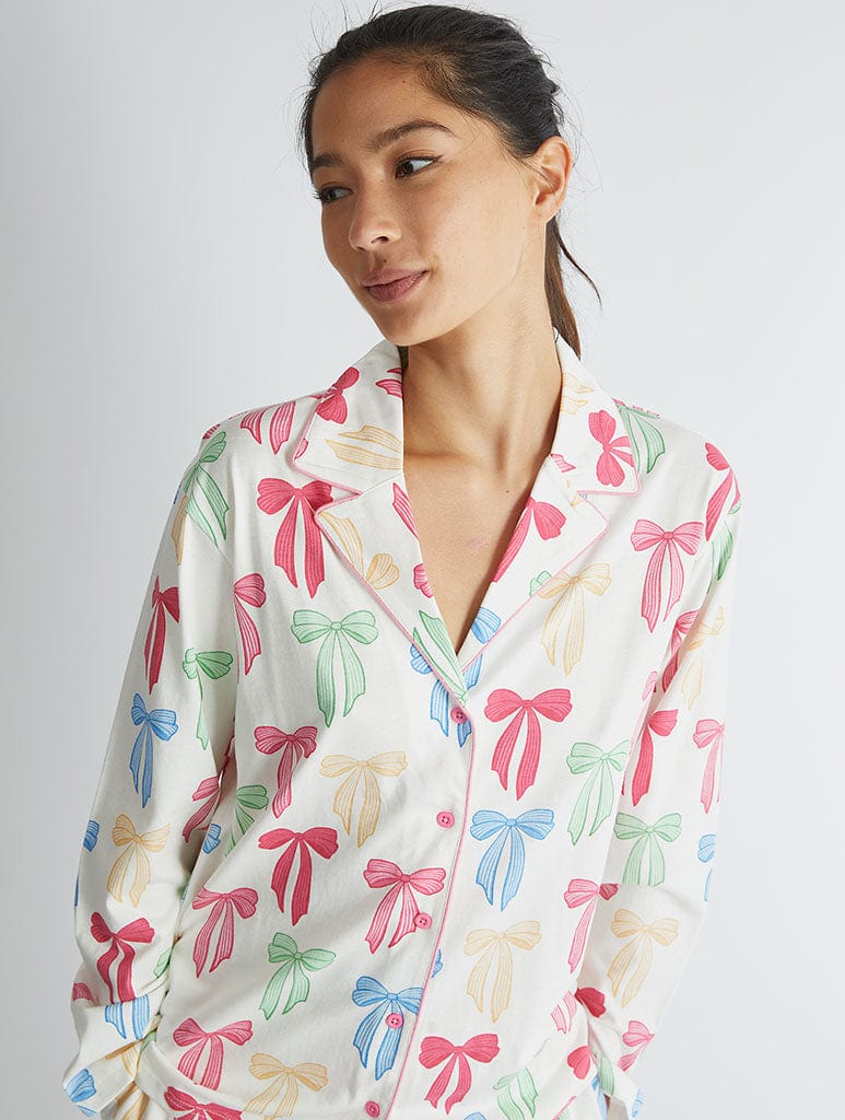 Multicolour Bow Pyjama Set Lingerie & Nightwear Skinnydip London