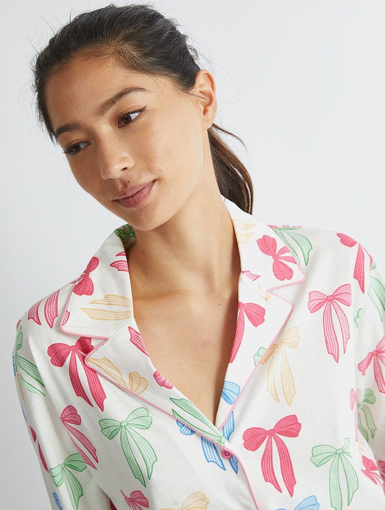 Multicolour Bow Pyjama Set Lingerie & Nightwear Skinnydip London