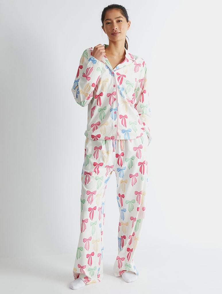 Multicolour Bow Pyjama Set Lingerie & Nightwear Skinnydip London