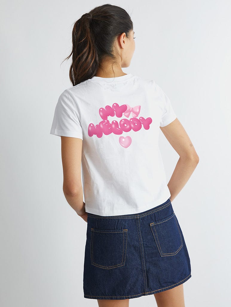 My Melody Inflatable Baby T-Shirt In White Tops & T-Shirts Skinnydip London