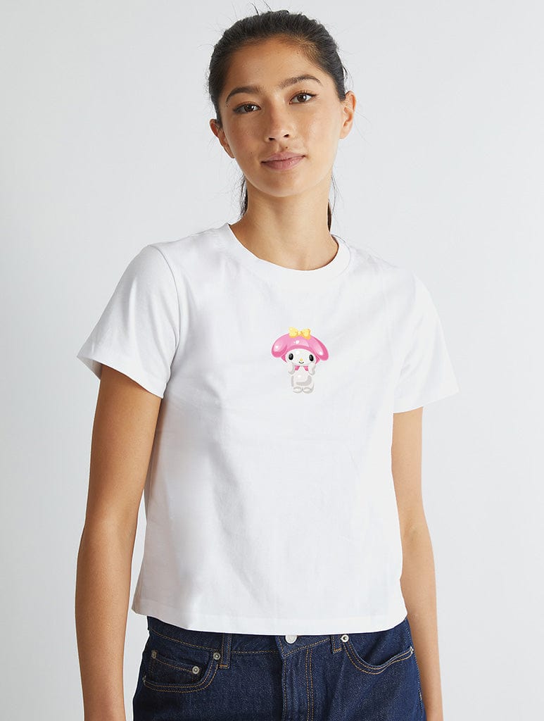 My Melody Inflatable Baby T-Shirt In White Tops & T-Shirts Skinnydip London