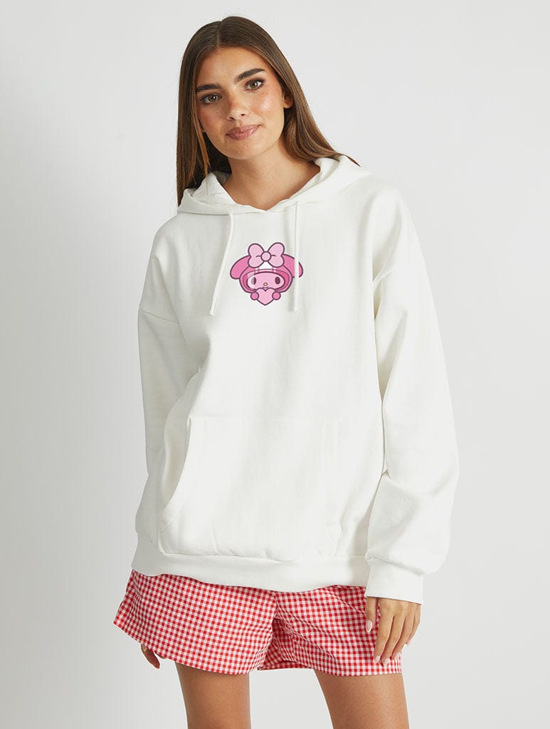 My Melody Race Car Hoodie In White Hoodies & Sweatshirts Skinnydip London