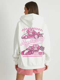 My Melody Race Car Hoodie In White Hoodies & Sweatshirts Skinnydip London