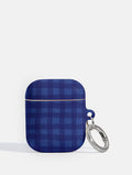 Navy Blue Gingham AirPods Case AirPods Cases Skinnydip London