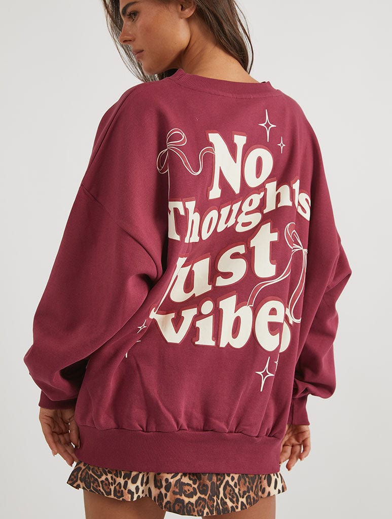No Thoughts Just Vibes Sweatshirt Hoodies & Sweatshirts Skinnydip London