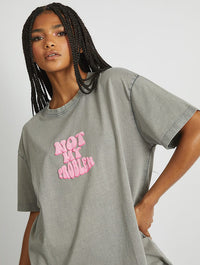 Not My Problem T-Shirt in Acid Wash Tops & T-Shirts Skinnydip London