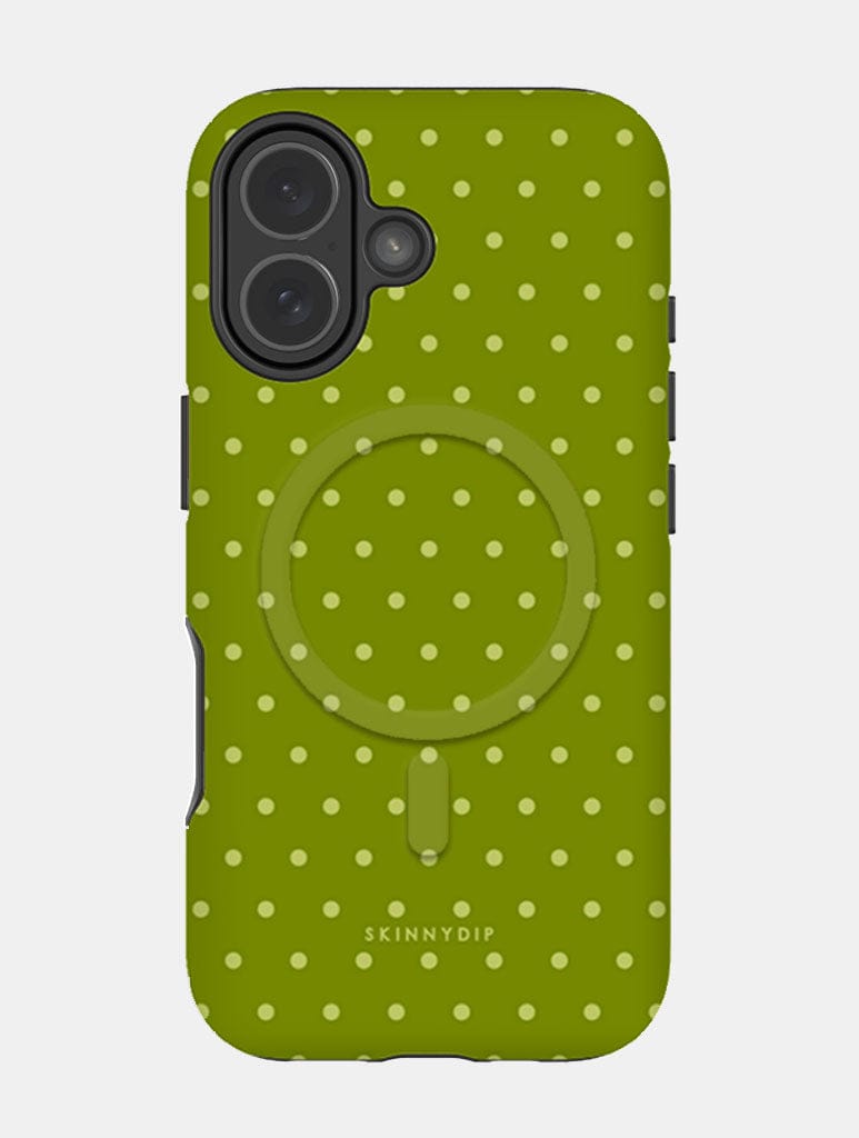 Olive Green Mini Dots Magsafe Ultra Protective iPhone Case Phone Cases Skinnydip London