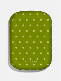 Olive Green Mini Dots Portable Magsafe Charger Portable Chargers Skinnydip London