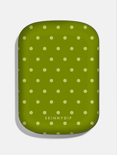 Olive Green Mini Dots Portable Magsafe Charger Portable Chargers Skinnydip London