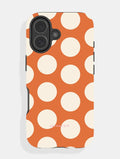 Orange and Cream Polka Dots Ultra Protective iPhone Case Phone Cases Skinnydip London
