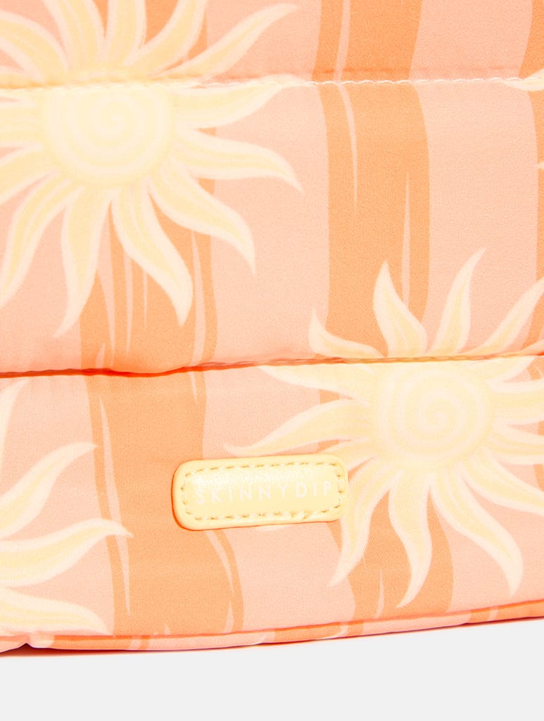 Orange Sunshine Stripe Pillow Pouch Makeup Bag Makeup Bags & Wash Bags Skinnydip London