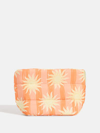 Orange Sunshine Stripe Pillow Pouch Makeup Bag Makeup Bags & Wash Bags Skinnydip London
