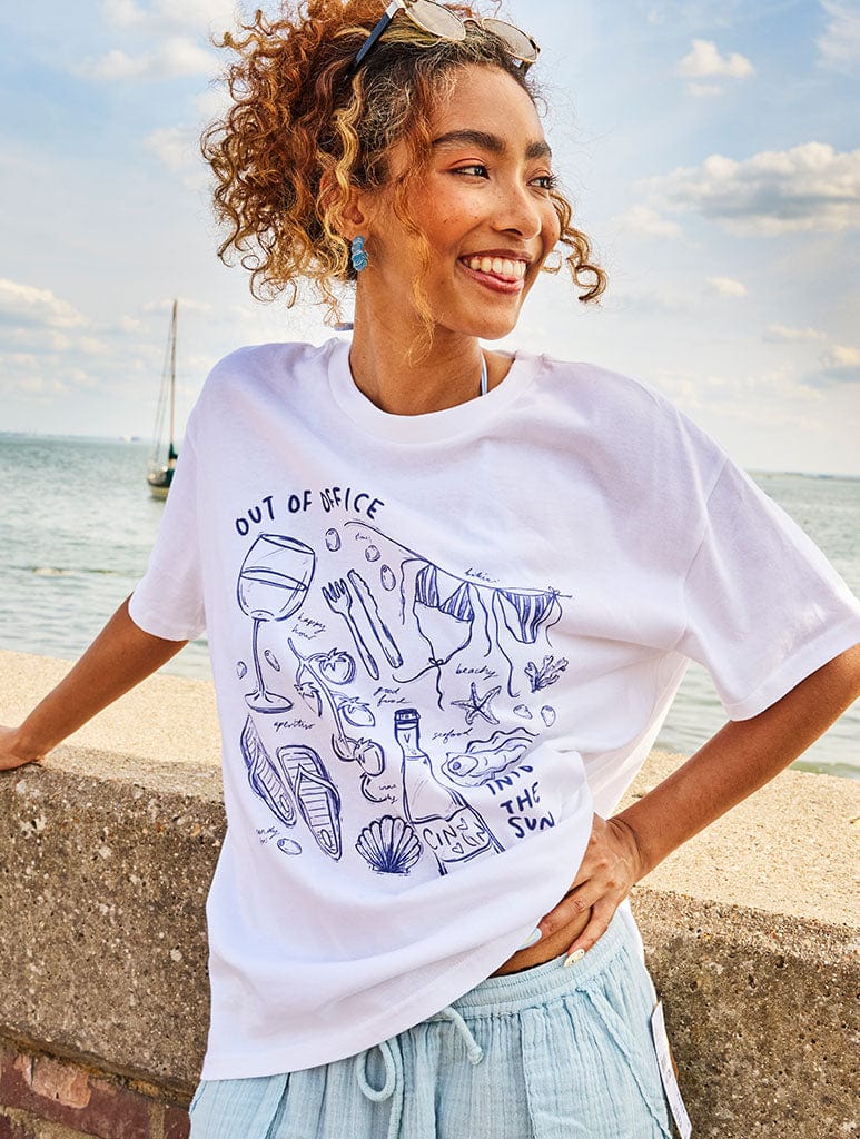 Out Of Office Sketch T-Shirt Tops & T-Shirts Skinnydip London