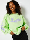 Overthinkers Club Lime Oversized Sweatshirt Hoodies & Sweatshirts Skinnydip London