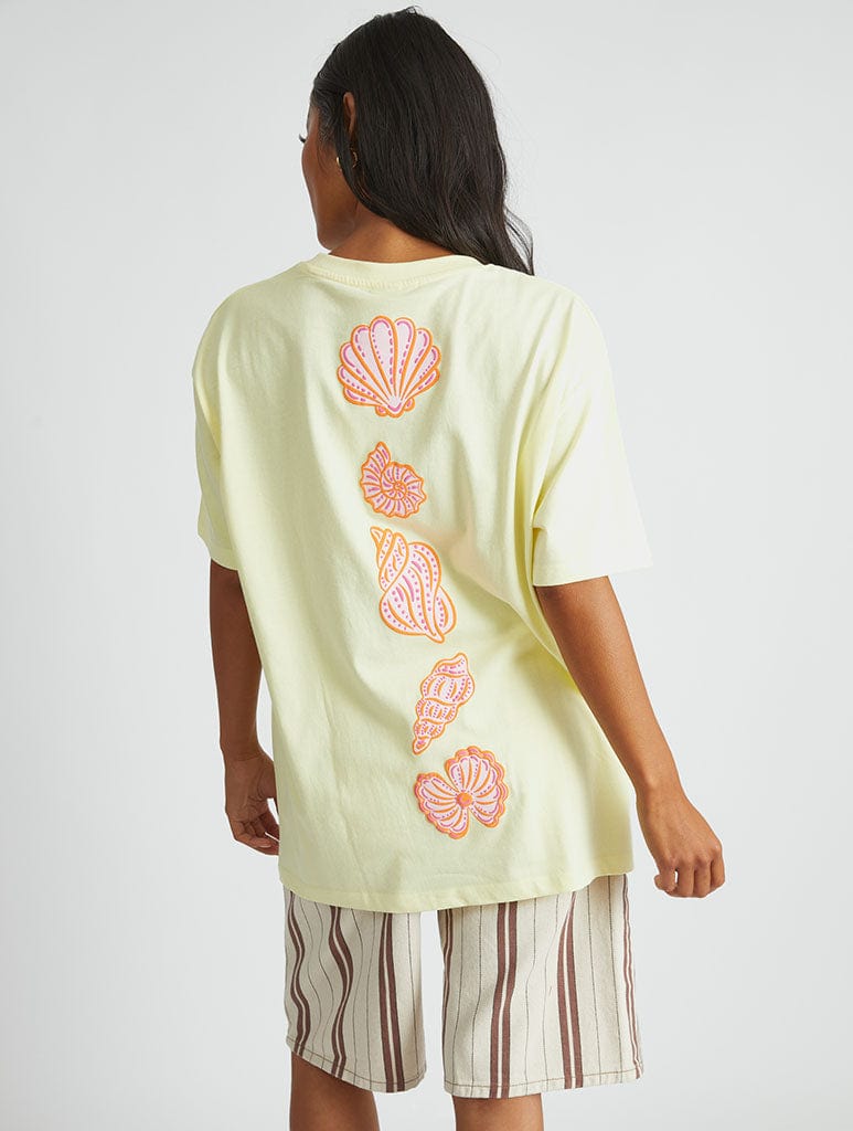 Oyster Bay T-Shirt in Yellow Tops & T-Shirts Skinnydip London