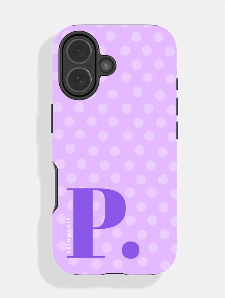'P' Initial Patterned Purple Ultra Protective iPhone Case Phone Cases Skinnydip London