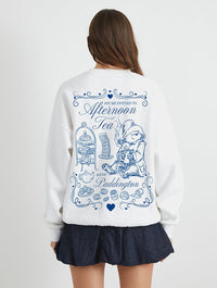 Paddington Afternoon Tea Sweatshirt in Ecru Hoodies & Sweatshirts Skinnydip London