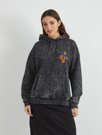 Paddington Varsity Hoodie in Acid Wash Hoodies & Sweatshirts Skinnydip London