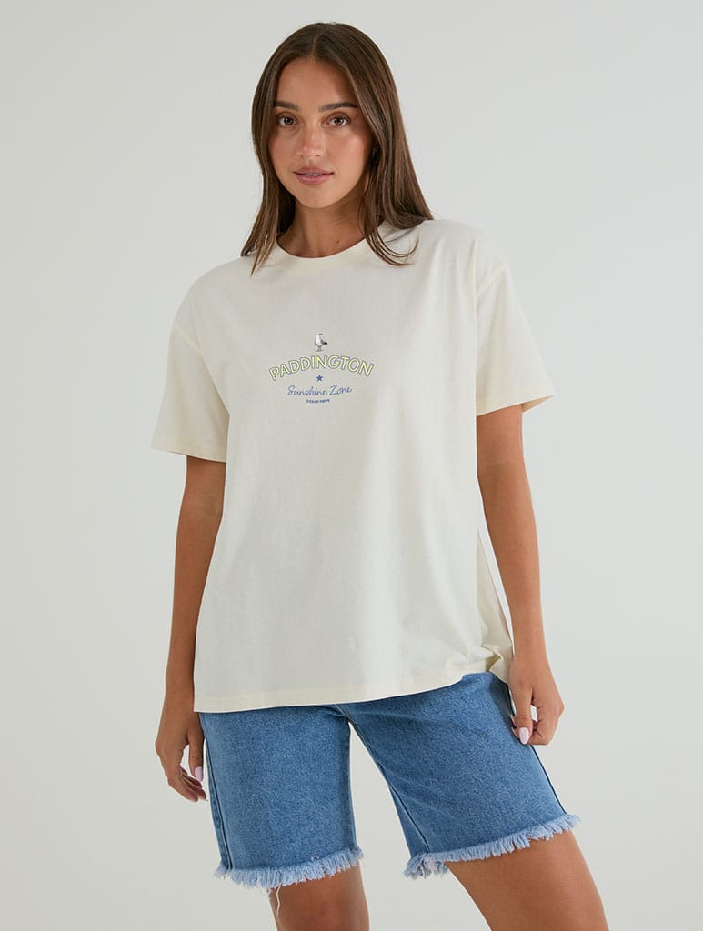 Paddington x Skinnydip Beach Days T-Shirt In White Tops & T-Shirts Skinnydip London