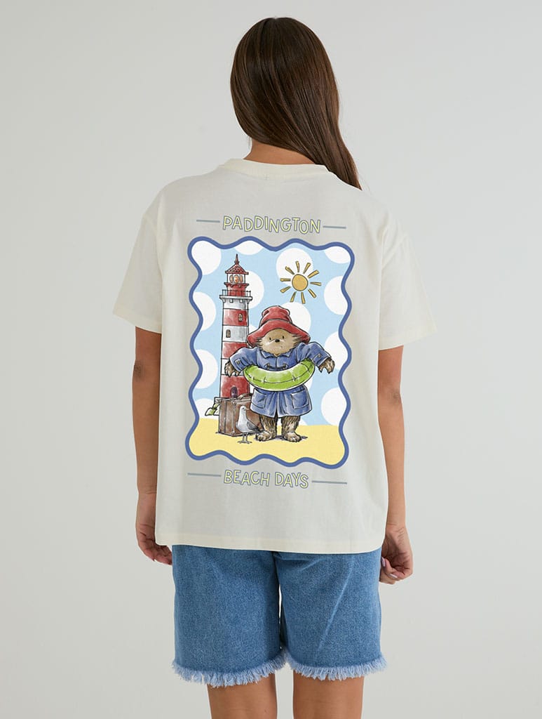 Paddington x Skinnydip Beach Days T-Shirt In White Tops & T-Shirts Skinnydip London