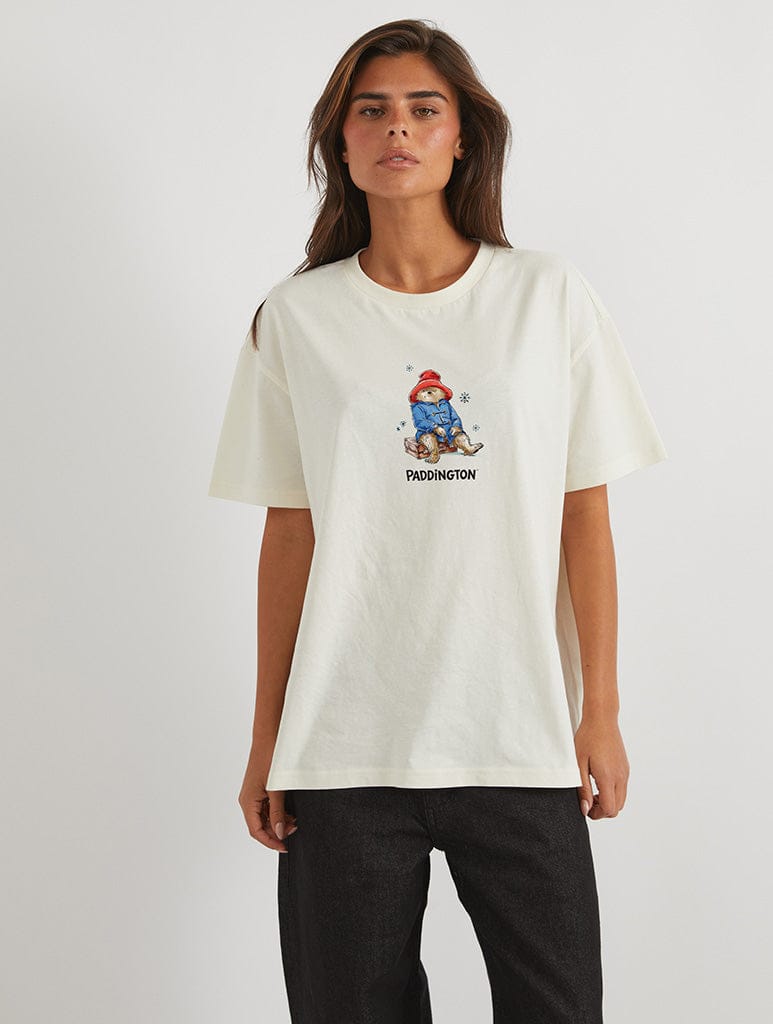 Paddington x Skinnydip Christmas In London T-Shirt In White Tops & T-Shirts Skinnydip London