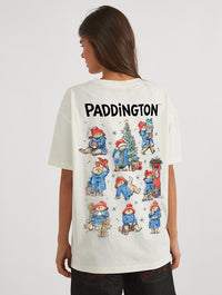 Paddington x Skinnydip Christmas In London T-Shirt In White Tops & T-Shirts Skinnydip London