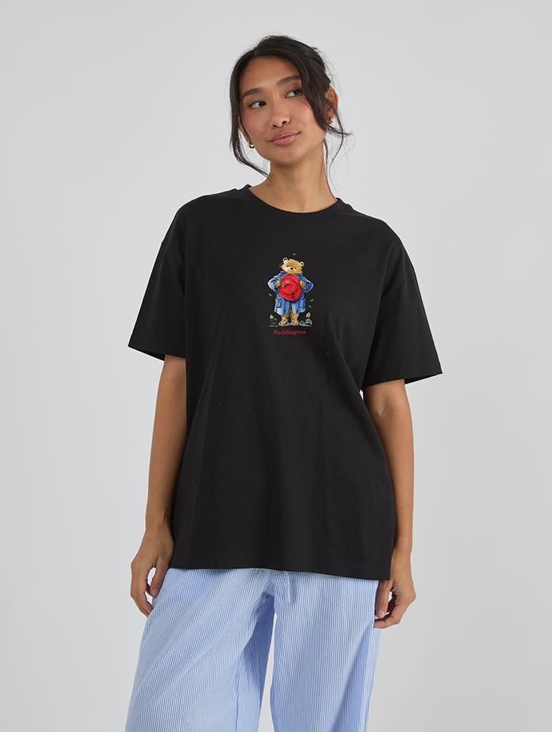 Paddington x Skinnydip Hats Off T-Shirt In Black Tops & T-Shirts Skinnydip London