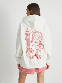 Paddington x Skinnydip London Varsity Hoodie In White Hoodies & Sweatshirts Skinnydip London