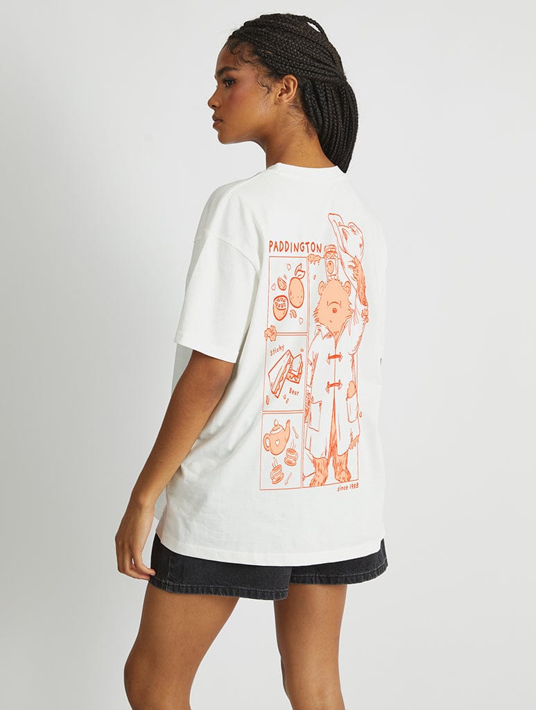 Paddington x Skinnydip Marmalade Poster T-Shirt In White Tops & T-Shirts Skinnydip London