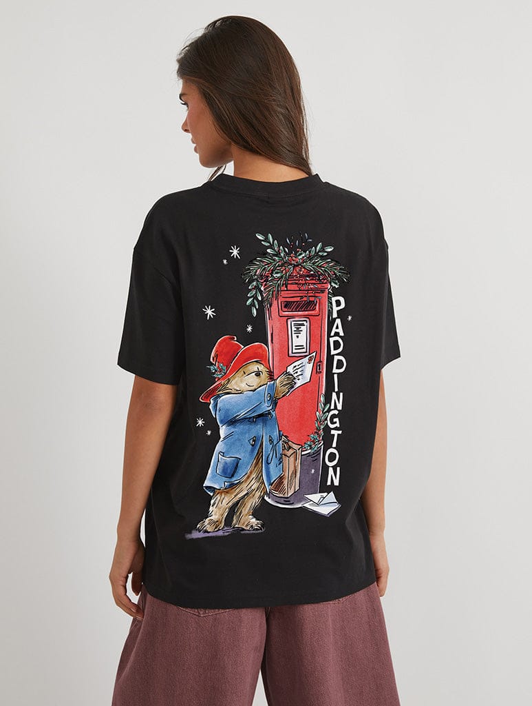 Paddington x Skinnydip Postbox T-Shirt In Black Tops & T-Shirts Skinnydip London
